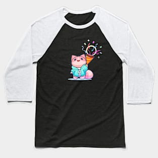 Celebration Cat Baseball T-Shirt